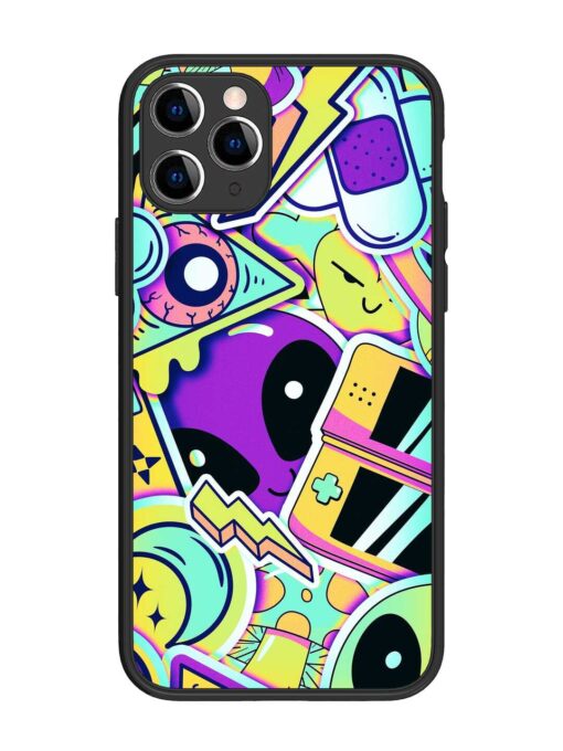 Scratch Art Glossy Metal Phone Cover for Apple Iphone 11 Pro Zapvi