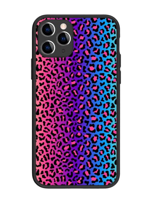 Colorful Leopard Seamless Glossy Metal Phone Cover for Apple Iphone 11 Pro Zapvi