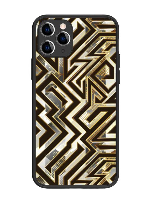 Technology Geometric Seamless Glossy Metal Phone Cover for Apple Iphone 11 Pro Zapvi