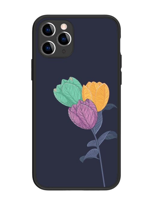 Flower Vector Glossy Metal Phone Cover for Apple Iphone 11 Pro Zapvi