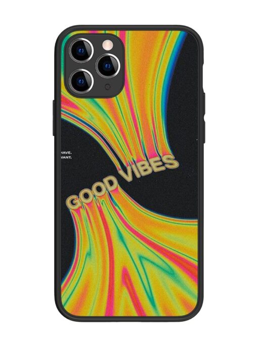 Good Vibes Glossy Metal Phone Cover for Apple Iphone 11 Pro Zapvi