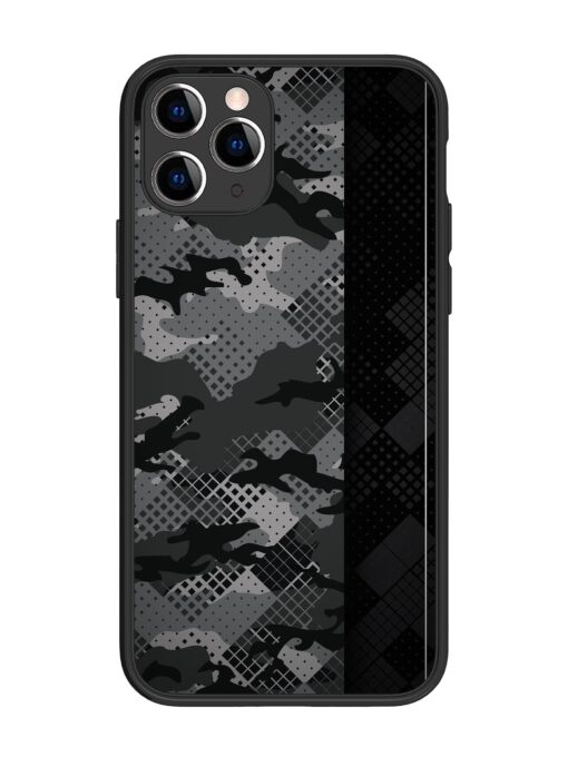 Dark Camouflage Glossy Metal Phone Cover for Apple Iphone 11 Pro Zapvi