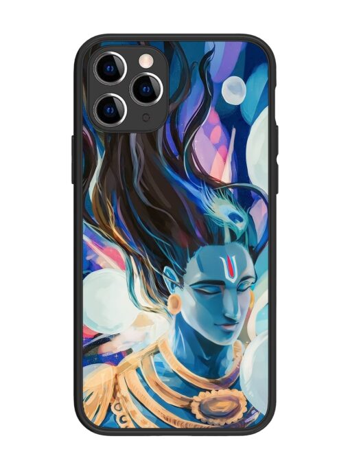 Bhagwan Sri Krishna Glossy Metal Phone Cover for Apple Iphone 11 Pro Zapvi