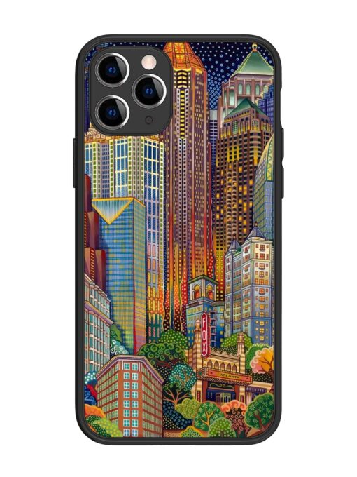 Cityscapes Art Glossy Metal Phone Cover for Apple Iphone 11 Pro Zapvi