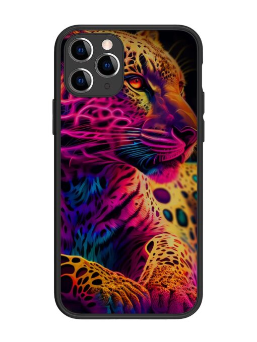 Leopard Art Glossy Metal Phone Cover for Apple Iphone 11 Pro Zapvi