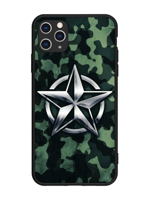 Indian Army Star Design Glossy Metal Phone Cover for Apple Iphone 11 Pro Max Zapvi