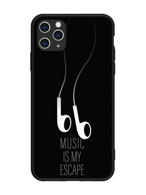 Music Is My Escape Glossy Metal Phone Cover for Apple Iphone 11 Pro Max Zapvi