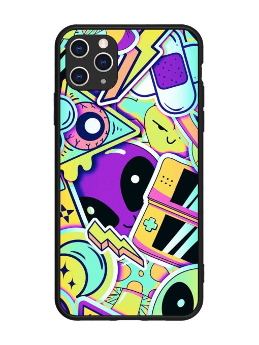 Scratch Art Glossy Metal Phone Cover for Apple Iphone 11 Pro Max Zapvi