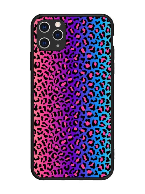 Colorful Leopard Seamless Glossy Metal Phone Cover for Apple Iphone 11 Pro Max Zapvi