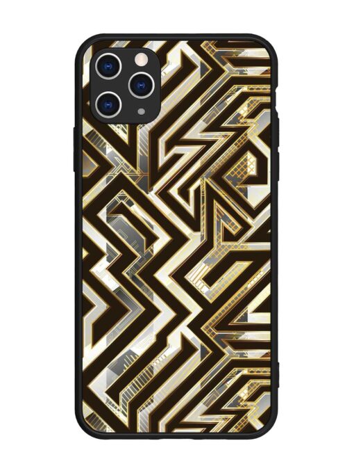 Technology Geometric Seamless Glossy Metal Phone Cover for Apple Iphone 11 Pro Max Zapvi