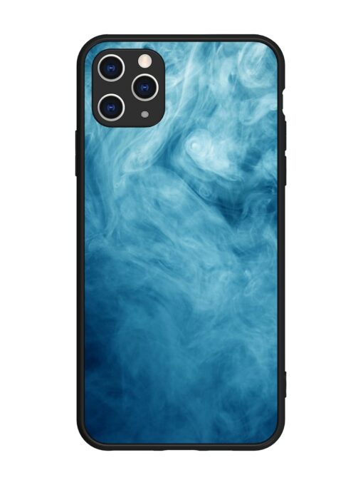 Blue Smoke Art Glossy Metal Phone Cover for Apple Iphone 11 Pro Max Zapvi