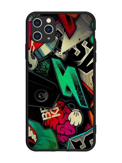 Graffiti Art Glossy Metal Phone Cover for Apple Iphone 11 Pro Max Zapvi