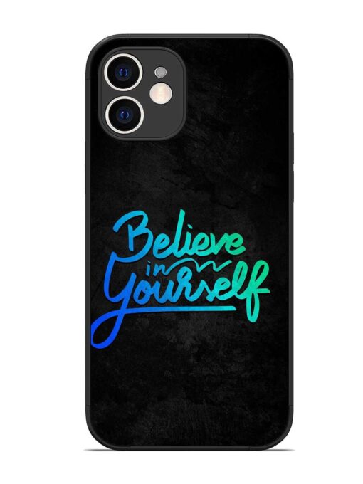 Believe In Yourself Glossy Metal Phone Cover for Apple Iphone 12 Zapvi