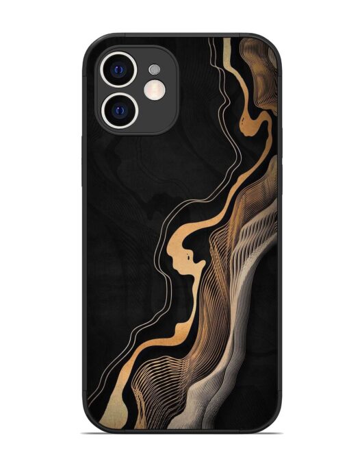 Abstract Art Glossy Metal TPU Phone Cover for Apple Iphone 12 Zapvi