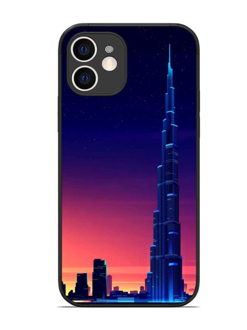 Burj Khalifa Abstract Glossy Metal Phone Cover for Apple Iphone 12 Zapvi