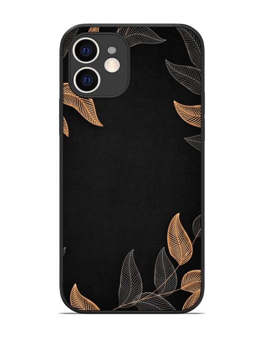 Foliage Art Glossy Metal Phone Cover for Apple Iphone 12 Zapvi