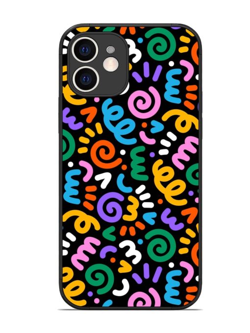 Colorful Seamless Vector Glossy Metal Phone Cover for Apple Iphone 12 Zapvi