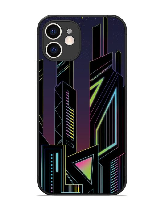 Neon Dreamscape Glossy Metal Phone Cover for Apple Iphone 12 Zapvi