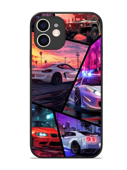 Ride In Pixels Glossy Metal Phone Cover for Apple Iphone 12 Zapvi