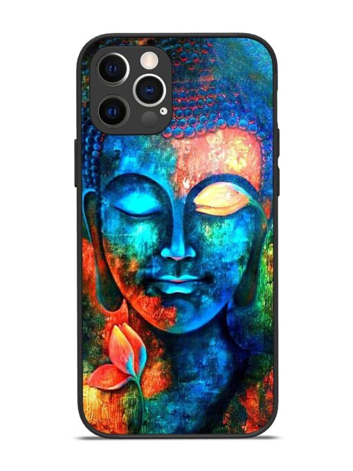 Buddha Painting Glossy Metal Phone Cover for Apple Iphone 12 Pro Zapvi