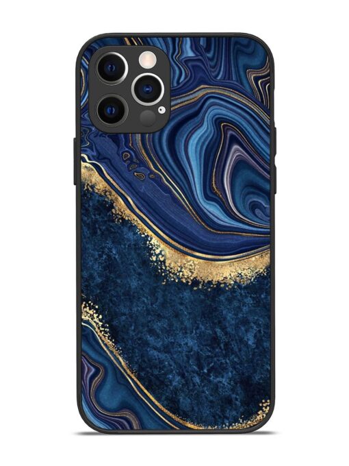 Abstract Background Blue Glossy Metal TPU Phone Cover for Apple Iphone 12 Pro Zapvi