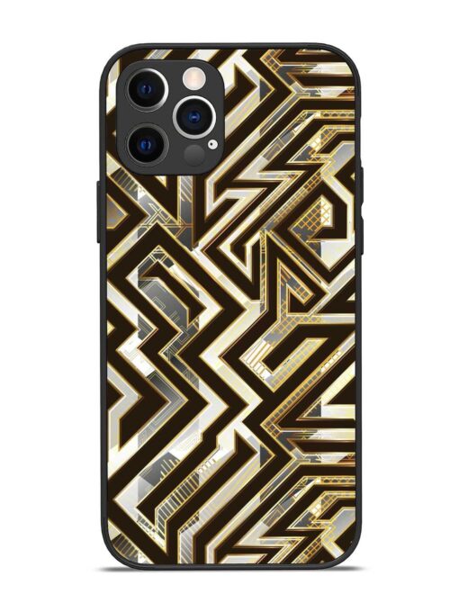 Technology Geometric Seamless Glossy Metal Phone Cover for Apple Iphone 12 Pro Zapvi