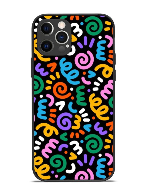 Colorful Seamless Vector Glossy Metal Phone Cover for Apple Iphone 12 Pro Zapvi