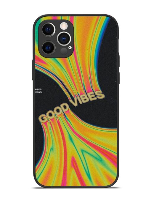 Good Vibes Glossy Metal Phone Cover for Apple Iphone 12 Pro Zapvi