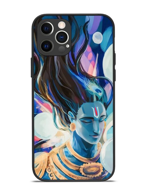 Bhagwan Sri Krishna Glossy Metal Phone Cover for Apple Iphone 12 Pro Zapvi