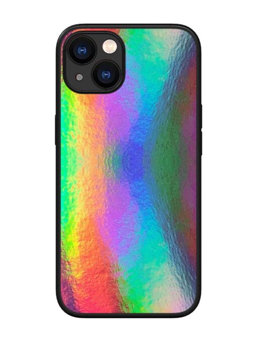 Colorful Holographic Background Glossy Metal TPU Phone Cover for Apple Iphone 13 Zapvi