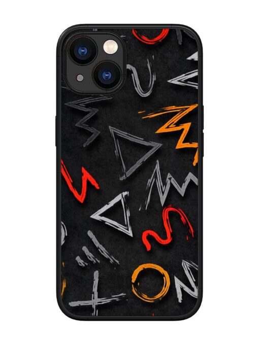 Grungy Graffiti Glossy Metal Phone Cover for Apple Iphone 13 Zapvi