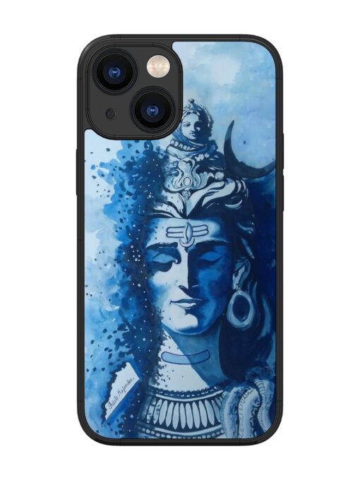 Shiv Art Glossy Metal Phone Cover for Apple Iphone 13 Mini Zapvi