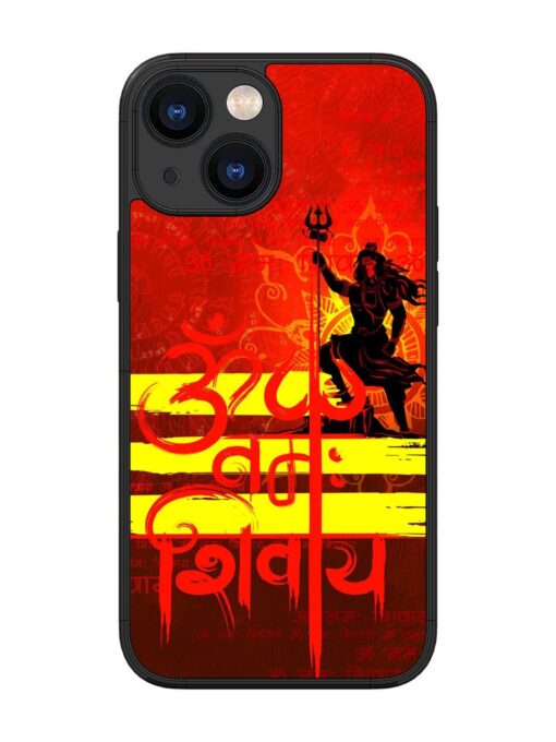 Illustration Lord Shiva Glossy Metal TPU Phone Cover for Apple Iphone 13 Mini Zapvi