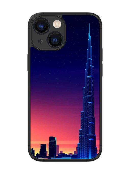 Burj Khalifa Abstract Glossy Metal Phone Cover for Apple Iphone 13 Mini Zapvi