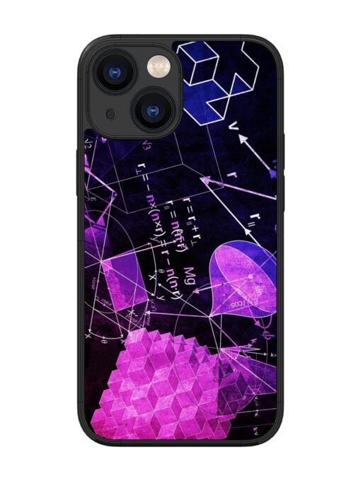 Math Physics Formula Art Glossy Metal Phone Cover for Apple Iphone 13 Mini Zapvi