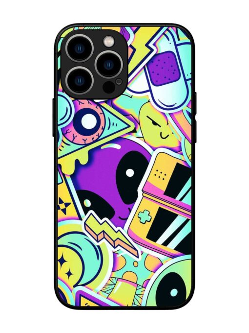 Scratch Art Glossy Metal Phone Cover for Apple Iphone 13 Pro Max Zapvi