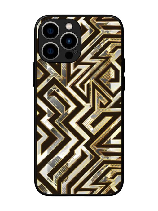 Technology Geometric Seamless Glossy Metal Phone Cover for Apple Iphone 13 Pro Max Zapvi