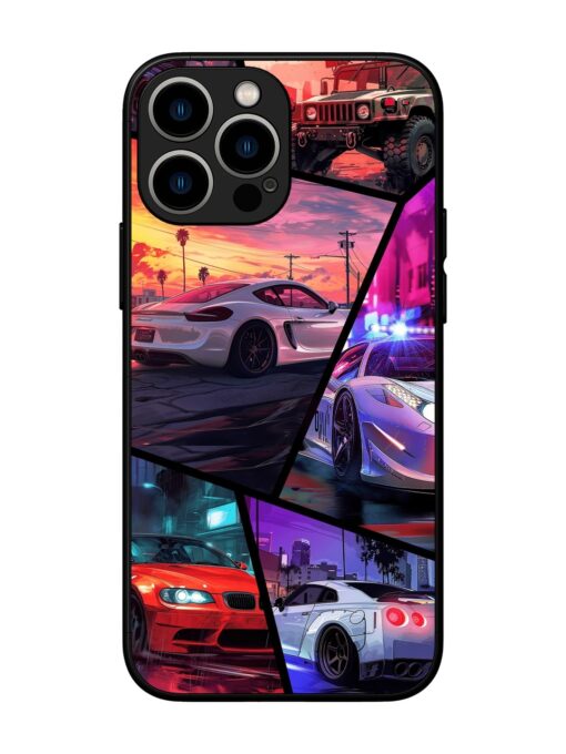 Ride In Pixels Glossy Metal Phone Cover for Apple Iphone 13 Pro Max Zapvi