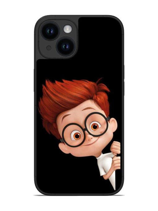 Smart Boy Cartoon Glossy Metal Phone Cover for Apple Iphone 14 Zapvi