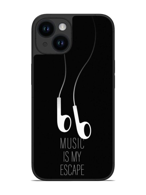 Music Is My Escape Glossy Metal Phone Cover for Apple Iphone 14 Zapvi