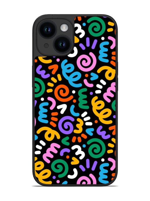 Colorful Seamless Vector Glossy Metal Phone Cover for Apple Iphone 14 Zapvi