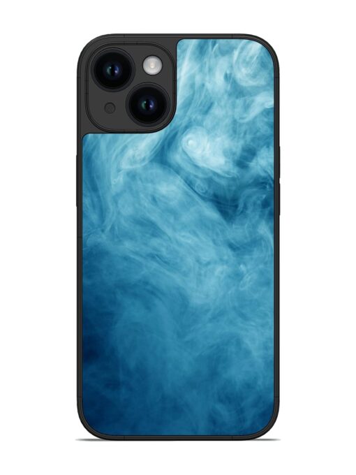 Blue Smoke Art Glossy Metal Phone Cover for Apple Iphone 14 Zapvi