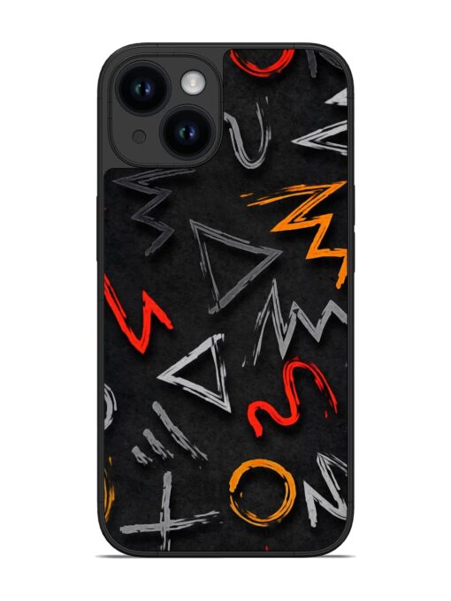 Grungy Graffiti Glossy Metal Phone Cover for Apple Iphone 14 Zapvi