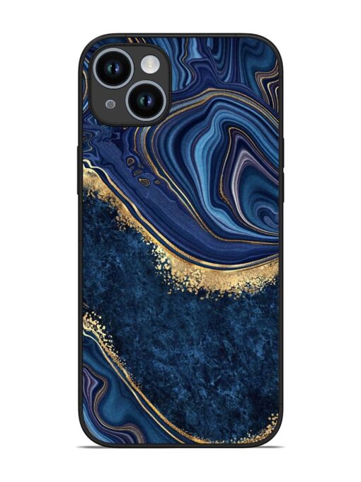 Abstract Background Blue Glossy Metal TPU Phone Cover for Apple Iphone 14 Plus Zapvi