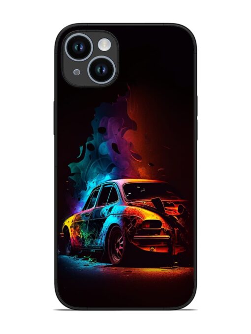 High Classic Car Art Glossy Metal Phone Cover for Apple Iphone 14 Plus Zapvi