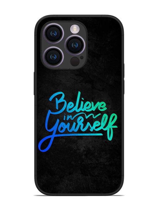 Believe In Yourself Glossy Metal Phone Cover for Apple Iphone 14 Pro Zapvi