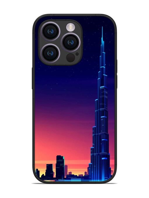 Burj Khalifa Abstract Glossy Metal Phone Cover for Apple Iphone 14 Pro Zapvi