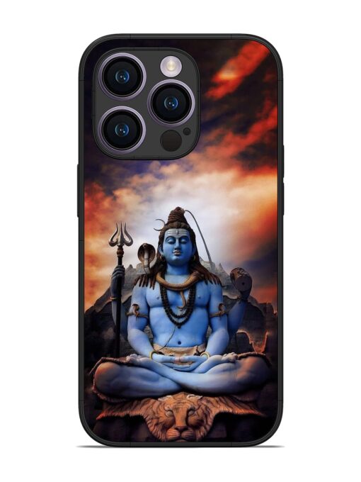 Jai Jai Shiv Glossy Metal Phone Cover for Apple Iphone 14 Pro Zapvi