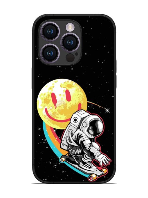 Astronaut Art Glossy Metal Phone Cover for Apple Iphone 14 Pro Zapvi