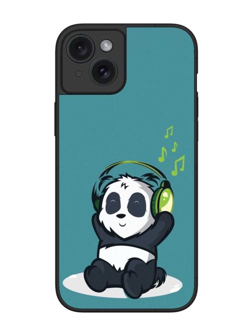 Music Panda Glossy Metal Phone Cover for Apple Iphone 15 Plus Zapvi